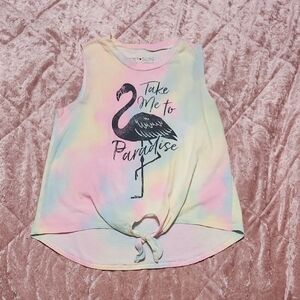 Fifth Sun Flamingo Tank Top Take Me To Paradise